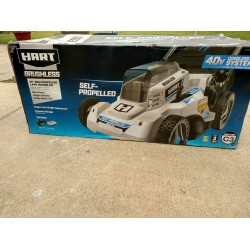 HART 40-Volt Cordless Brushless 20-inch Self-Propelled Mower Kit, (1) 5.0Ah