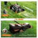 Cordless Lawn Mower, 16 Inch Brushless Lawn Mower, 50L Grass Box & Mulch Plug, 4