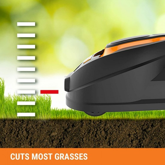 WORX WG794 Landroid Pre-Programmed Robotic Lawn Mower with Rain Sensor and Safet