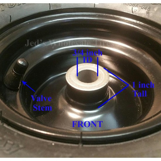 2) 15x6.00-6 15x600-6 15/6.00-6 15/600-6 Lawn Mower Tire Rim Wheel Assembly P32