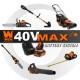 WEN 40439 40V Max Li-ion 19-Inch 3-in-1 Lawn Mower with Two Batteries & Charger