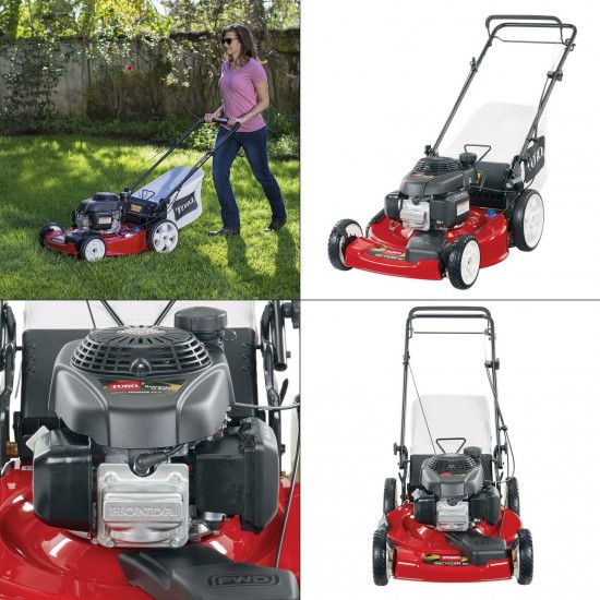 22 in. honda high wheel variable speed gas walk behind self propelled lawn mow