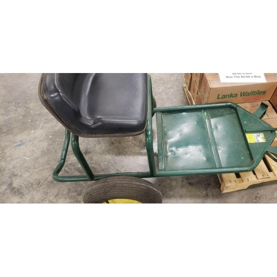 EXTREMELY RARE MADE IN USA JOHN DEERE 2 WHEEL SULKY (SIT-ON) W/NEW TIRES & PAINT