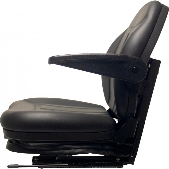 Zero Turn Turf Lawn Mower Seat w/ Armrests & Suspension John Deere Hustler Ect.