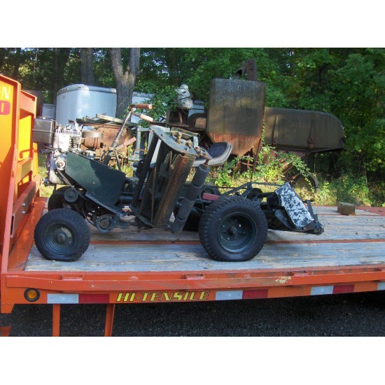 VINTAGE NATIONAL REEL MOWER, LAWN AND GARDEN TRACTOR