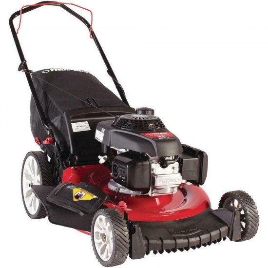 21 in. 160 cc Honda Gas Walk Behind Push Mower with High Rear Wheels and 3-in-1