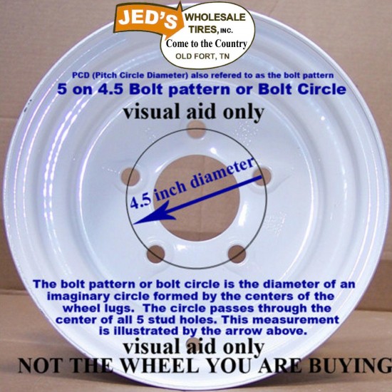 16x7.50-8 TIRE RIM WHEEL ASSEMBLY Lawn Mower Garden Tractor Go Kart R-1 5-Hole