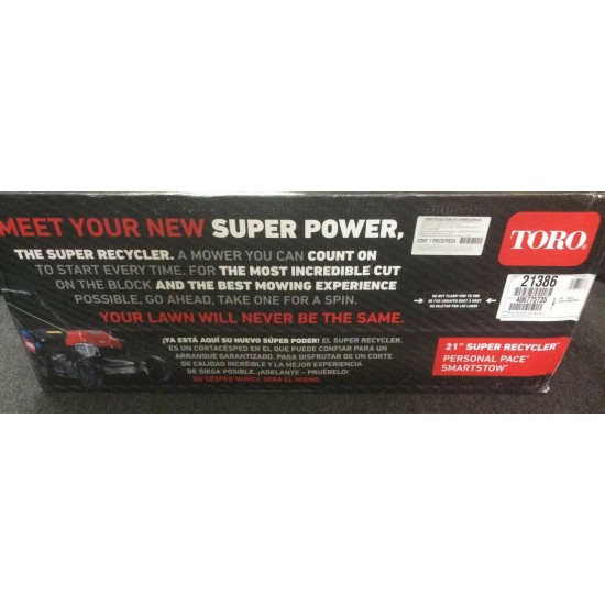 Toro21” Super Recycler Personal Pace Lawn Mower With Smartstow 21386