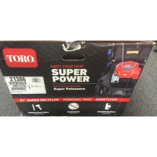 Toro21” Super Recycler Personal Pace Lawn Mower With Smartstow 21386