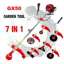 Gx50 brush cutter 7 in 1 lawn mower outdoor yard pruner hedge trimmer saw chain