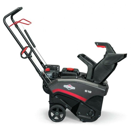 Briggs & Stratton 127cc 气体单级雪投掷器鼓风机 ， 18 英寸 (打开盒子)