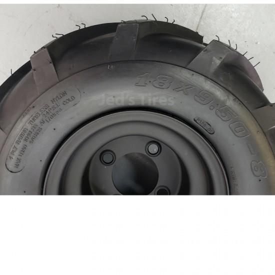 18x9.50-8 18/9.50-8 18x950-8 18-950 Riding lawn Mower Go Kart Tires Rims 4-Hole