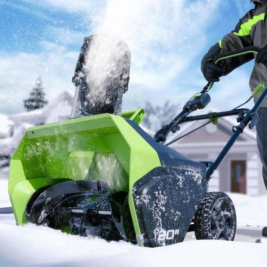 20 in. Single-Stage Snow Blower Electric Cordless With 6.0 Ah Battery & Charger