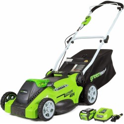 Greenworks G-MAX 40V 16 Cordless Lawn Mower with 4Ah Battery - 25322 model