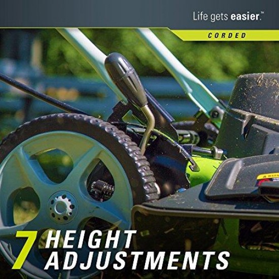 Greenworks 20-Inch 3-in-1 12 Amp Electric Corded Lawn Mower 25022