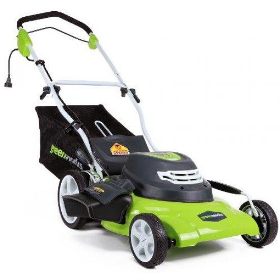 Greenworks 20-Inch 3-in-1 12 Amp Electric Corded Lawn Mower 25022
