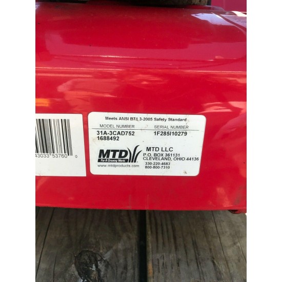 2 除雪机雪 throwers MTD 、鲷鱼