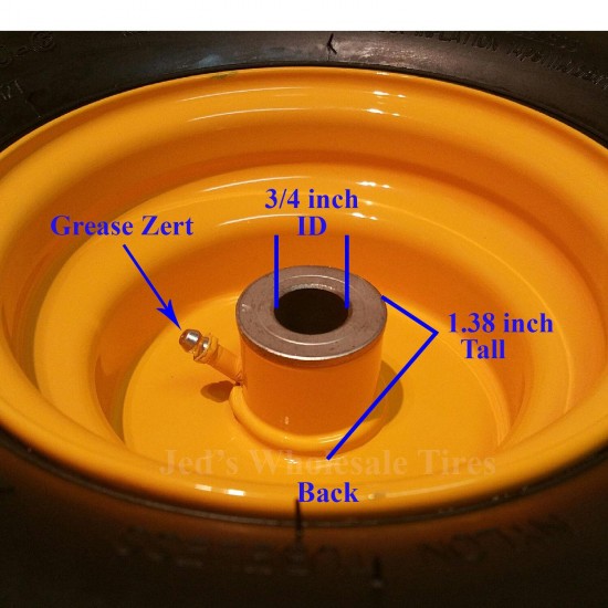 2) 15x6.00-6 15x600-6 15/6.00-6 15/600-6 Lawn Mower Tire Rim Wheel Assembly P25