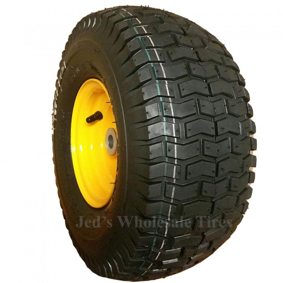 2) 15x6.00-6 15x600-6 15/6.00-6 15/600-6 Lawn Mower Tire Rim Wheel Assembly P25