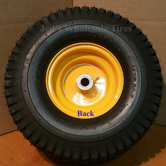 2) 15x6.00-6 15x600-6 15/6.00-6 15/600-6 Lawn Mower Tire Rim Wheel Assembly P25