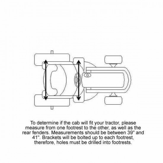 Berco 40 in. Universal Tractor Snow Cab - Multicoloured