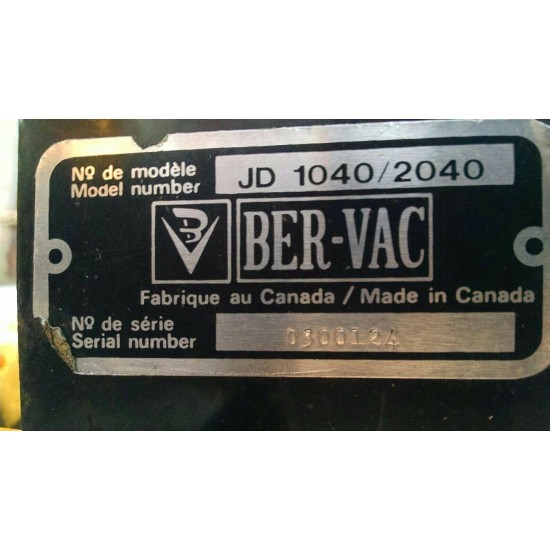 吹雪机附件 Ber-VAC JD 1040/2040 40