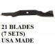 21 USA MADE BLADES LAWN MOWER BLADES 50