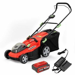 16-Inch 40V Lawn Mower Cordless, 16-INCH Lawn Mower + 5 AH Battery Red-Green