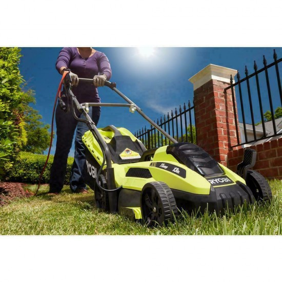 Electric Lawn Mower Push Walk Behind Backyard Garden Grass Yard Corded Ryobi New