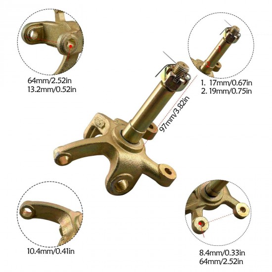 6in Wheels 13x5.00-6 13X5-6 Tires Rims Steering Knuckle Hub Go Kart Lawn Mower