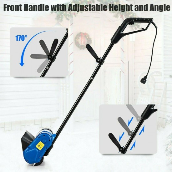 12-Inch 9 Amp Electric Corded Snow Shovel Driveway Yard Snow Thrower Blue NEW