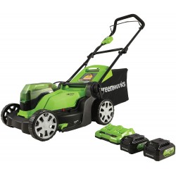 Greenworks MO48B2210 Lawn Mower, 17-Inch, Green
