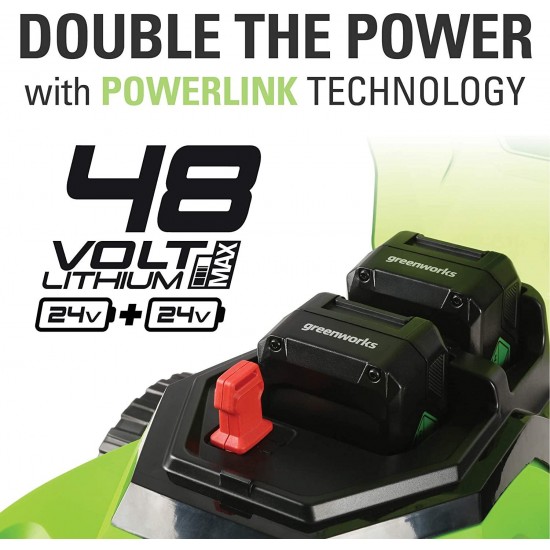 Greenworks MO48B2210 Lawn Mower, 17-Inch, Green