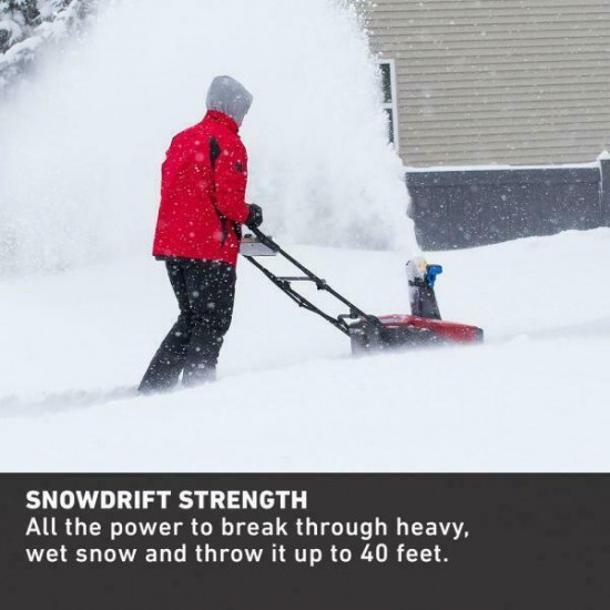 电源清晰 21 in。 60-volt 锂离子无刷无绳电动吹雪机