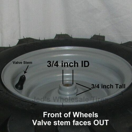 2) 4.80/4.00-8 Snow Blower Thrower TIRE RIM WHEEL ASSEMBLIES 88133 88134 4ply