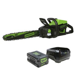 Cordless Chainsaw W/ 4 Ah Battery 6 Amp Charger Included Outdoor Power Equipment