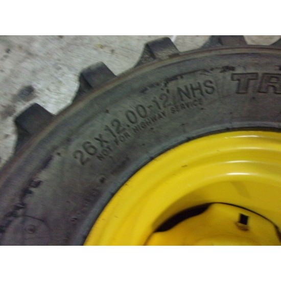 John Deere 1025R 2210 2305 26x12.00-12.00 Wheels and R4 Tires (Pair) M121628 433
