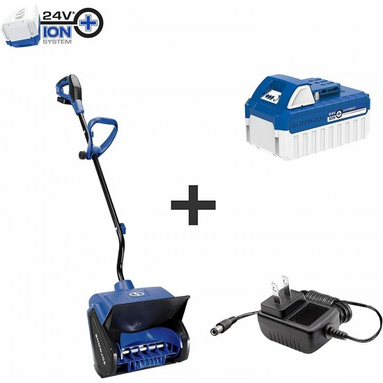 24-Volt 锂离子 + 13-Inch 4-ah 无绳雪铲，套件 (w/4-ah 电池 + 快速 char
