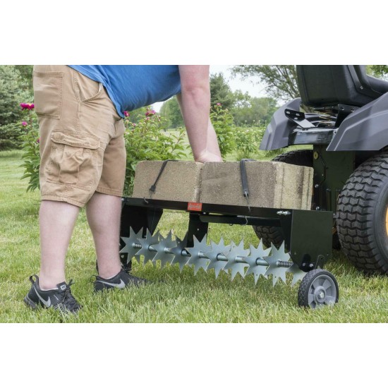 Riding Mower Tractor Pull Behind Lawn Aerator Grass Soil Spikes Universal Hitch