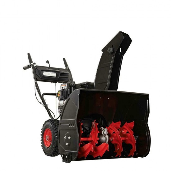 两阶段 26 英寸燃气除雪机轮驱动牵引与电启动