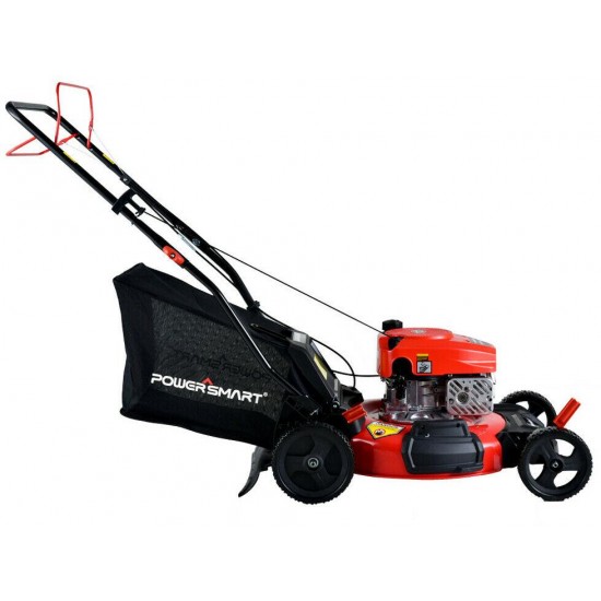 Gas Self Propelled Lawn Mower 21-in Mowing Deck 170cc Engine Adjustable Height
