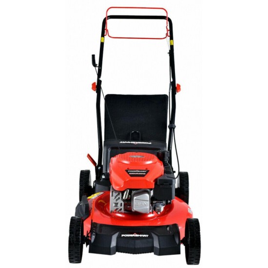 Gas Self Propelled Lawn Mower 21-in Mowing Deck 170cc Engine Adjustable Height
