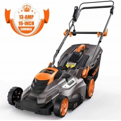 TACKLIFE Electric Lawn Mower, 16 Inch 13Amp Lawn Mower, 5 Cutting Heights, Lawn