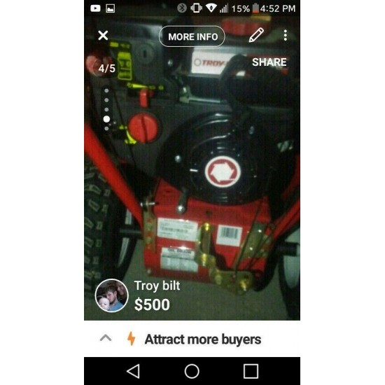 24 在特洛伊螺栓几乎全新吹雪机