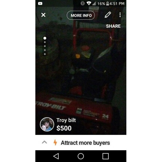 24 在特洛伊螺栓几乎全新吹雪机