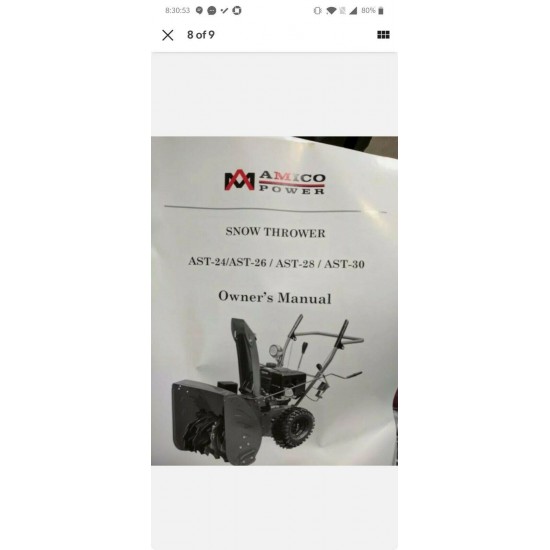 Ast-30。 两阶段 E-启动 燃气除雪机与自动把转向加热的抓地力