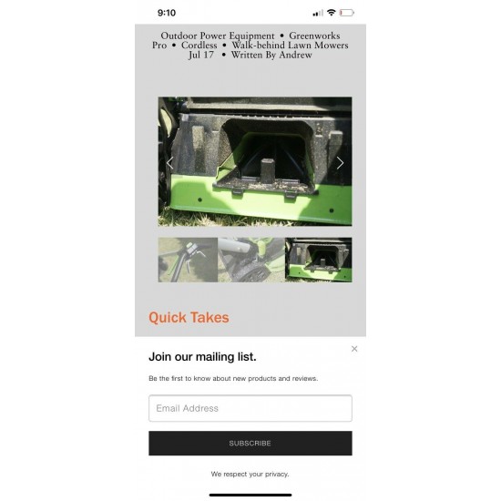 Green Works Pro 25” 60V Cordless Self-Propelled Lawnmower/Two Batteries /Charger