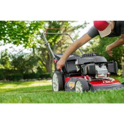 21 in. 160 cc Gas Walk Behind Push Mower with High Rear Wheels and 3in1 Cutting