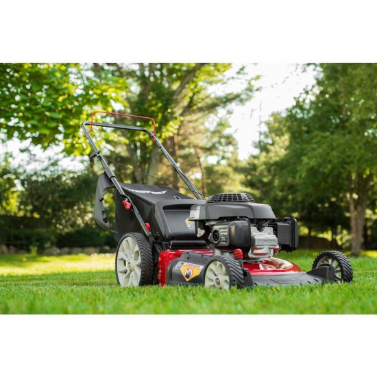 21 in. 160 cc Gas Walk Behind Push Mower with High Rear Wheels and 3in1 Cutting