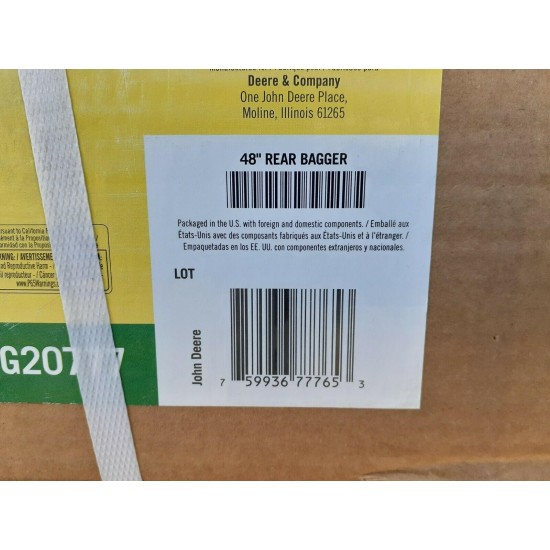 John Deere Dual-Bagger Kit for 100 Series 42 inch Deck Tractors BG20776